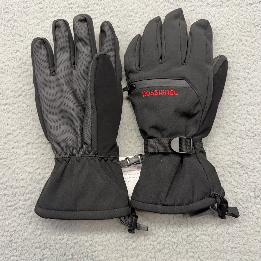 NWT Rossignol Drypel Size Large Waterproof Insulated Winter Black Ski Gloves
